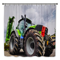 Farming Tractor And Plough, Giant Tires, Latest Model Bath Decor 67296425