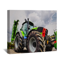 Farming Tractor And Plough, Giant Tires, Latest Model Wall Art 67296425