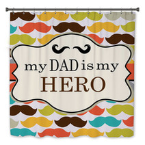 Father Day Mustache Vector Background Bath Decor 56232224