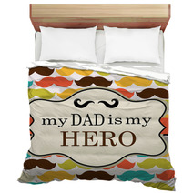 Father Day Mustache Vector Background Bedding 56232224