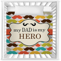 Father Day Mustache Vector Background Nursery Decor 56232224