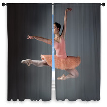 Female Ballet Dancer Window Curtains 53801548