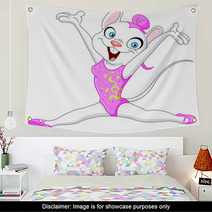 Female Gymnast Cat Wall Art 43133845