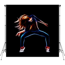 Female Hip Hop Dancer Backdrops 65232237