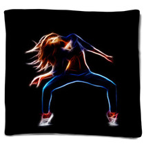 Female Hip Hop Dancer Blankets 65232237