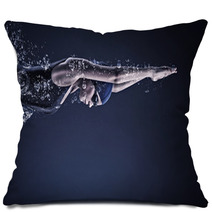 Female Swimmer Concept Image Pillows 95141602