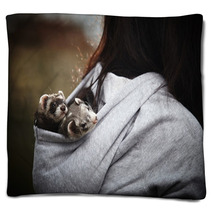 Ferrets In Hood Blankets 82010525