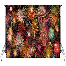 Festive And Colorful Fireworks Display Backdrops 58649308