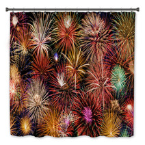 Festive And Colorful Fireworks Display Bath Decor 58649308