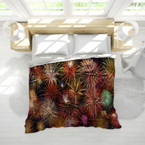 Festive And Colorful Fireworks Display Bedding 58649308