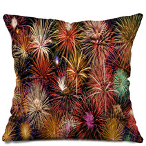 Festive And Colorful Fireworks Display Pillows 58649308