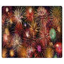 Festive And Colorful Fireworks Display Rugs 58649308