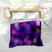 Festive Blue And Purple Background With Boke Bedding 64712642