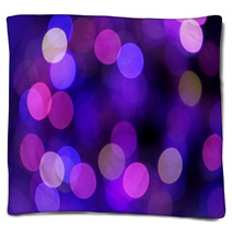 Festive Blue And Purple Background With Boke Blankets 64712642