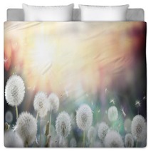 Field Of Dandelion In Sunset Bokeh And Allergy Bedding 79562753