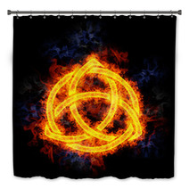 Fiery Celtic Knot. Bath Decor 22295971