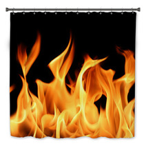 Fiery Orange Flames Bath Decor 282771