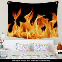 Fiery Orange Flames Wall Art 282771
