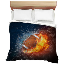 Fiery Splash Of American Football Ball Sports Art Bedding 29333902