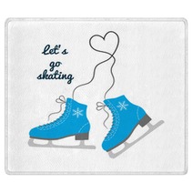 Figure Sk8 Ice Skate Skate Rugs 128410635