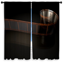 Film Strip Curled Window Curtains 86250648