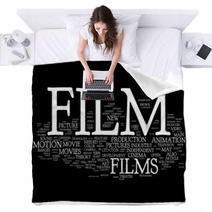 Film Word Cloud Blankets 16530293