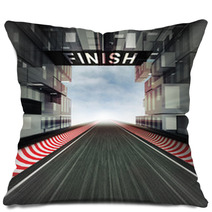 Finish Panel Above Racetrack In Modern City Space Pillows 51081539