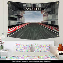 Finish Panel Above Racetrack In Modern City Space Wall Art 51081539