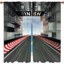 Finish Panel Above Racetrack In Modern City Space Window Curtains 51081539