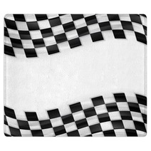 Finish Wavy Flag Design Black And White Squares Rugs 97291143