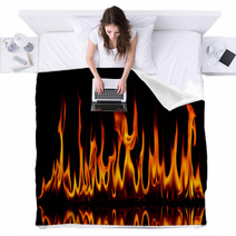 Fire And Flames Blankets 35199174