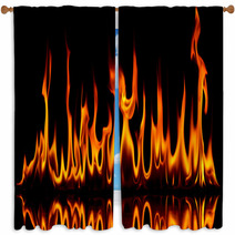 Fire And Flames Window Curtains 35199174