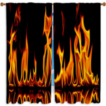 Fire And Flames Window Curtains 35199202