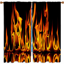 Fire And Flames Window Curtains 35199214