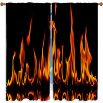 Fire And Flames Window Curtains 35199232