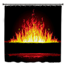 Fire Background Bath Decor 21999013