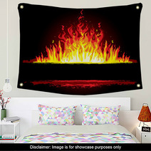 Fire Background Wall Art 21999013