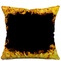 Fire Border With Flames Pillows 38348092