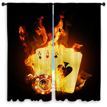 Fire Cards Window Curtains 13136919