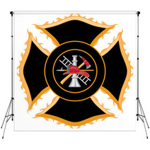 Fire Department Maltese Cross Symbol Backdrops 29214104