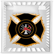 Fire Department Maltese Cross Symbol Nursery Decor 29214104