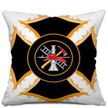 Fire Department Maltese Cross Symbol Pillows 29214104