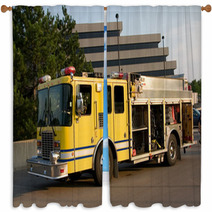  Fire Department Pumper Rescue Truck. Window Curtains 3783538