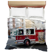 Fire Engine In A Big City Bedding 7251382