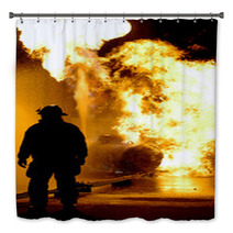 Fire Fighter And Flames Bath Decor 7005525