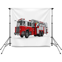 Fire Rescue Truck Backdrops 55137244