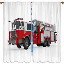 Fire Rescue Truck Window Curtains 55137244