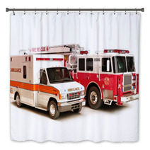 Fire Truck And Ambulance Bath Decor 46913633
