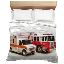 Fire Truck And Ambulance Bedding 46913633