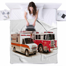 Fire Truck And Ambulance Blankets 46913633